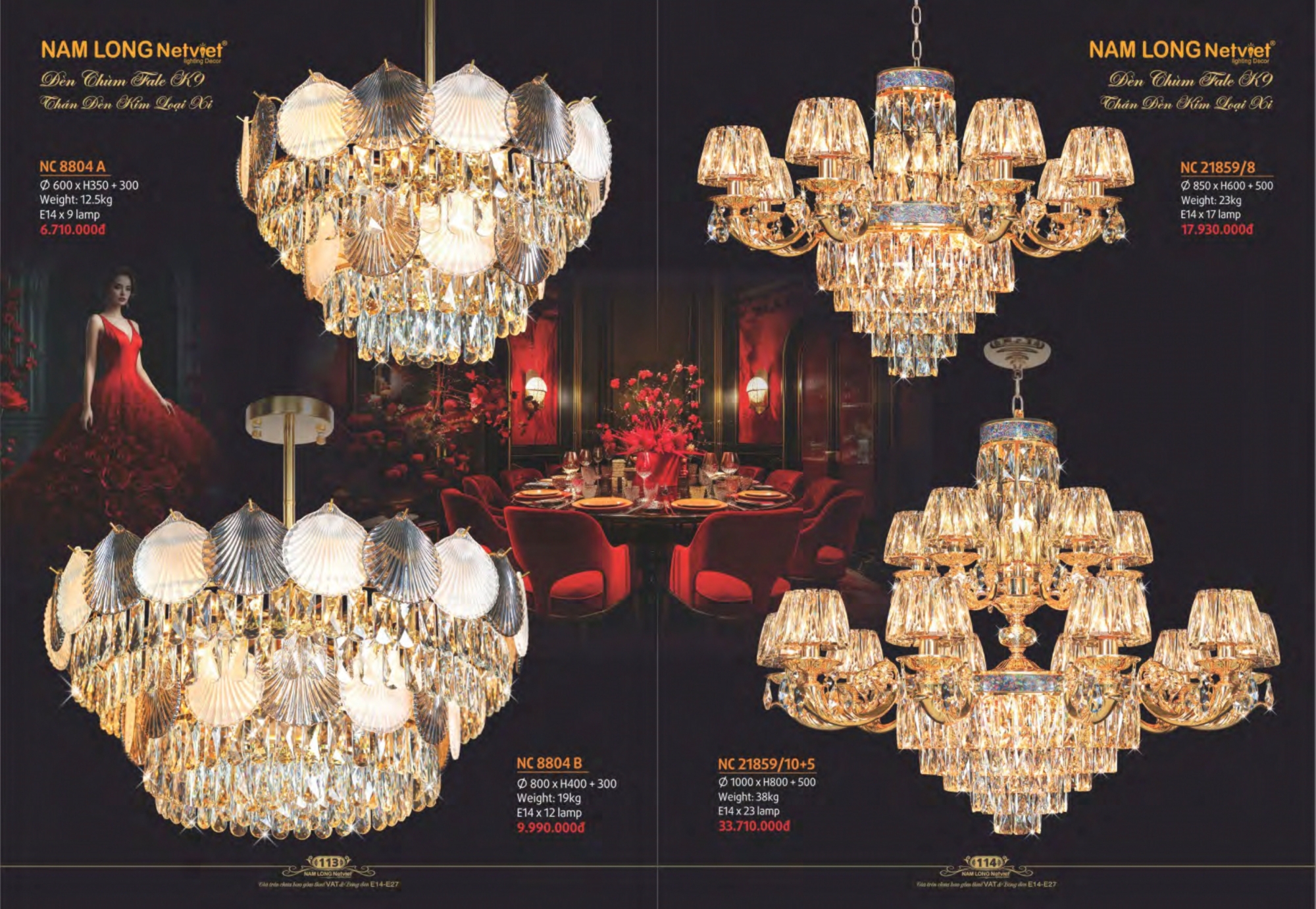 Bảng giá đèn trang trí Nam Long